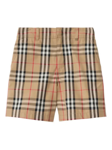 Burberry Kids Check-pattern cotton shorts