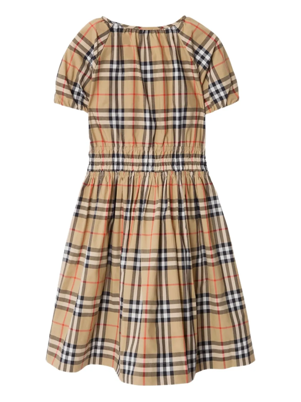 Burberry Check Cotton Dress In Multi