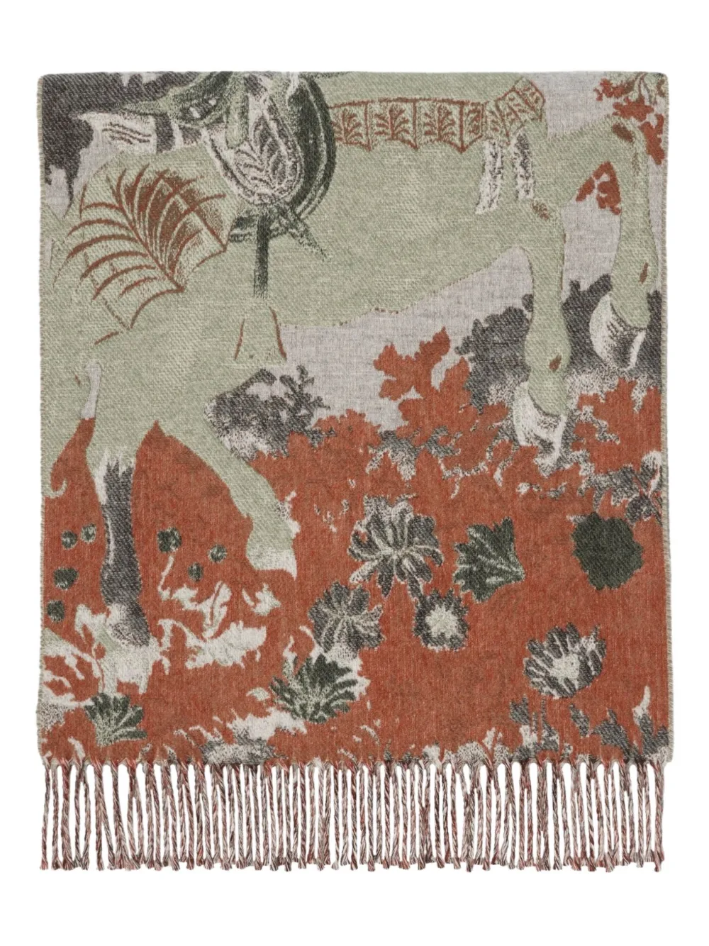 Burberry equestrian-knight portrait jacquard scarf | Men | Image 2