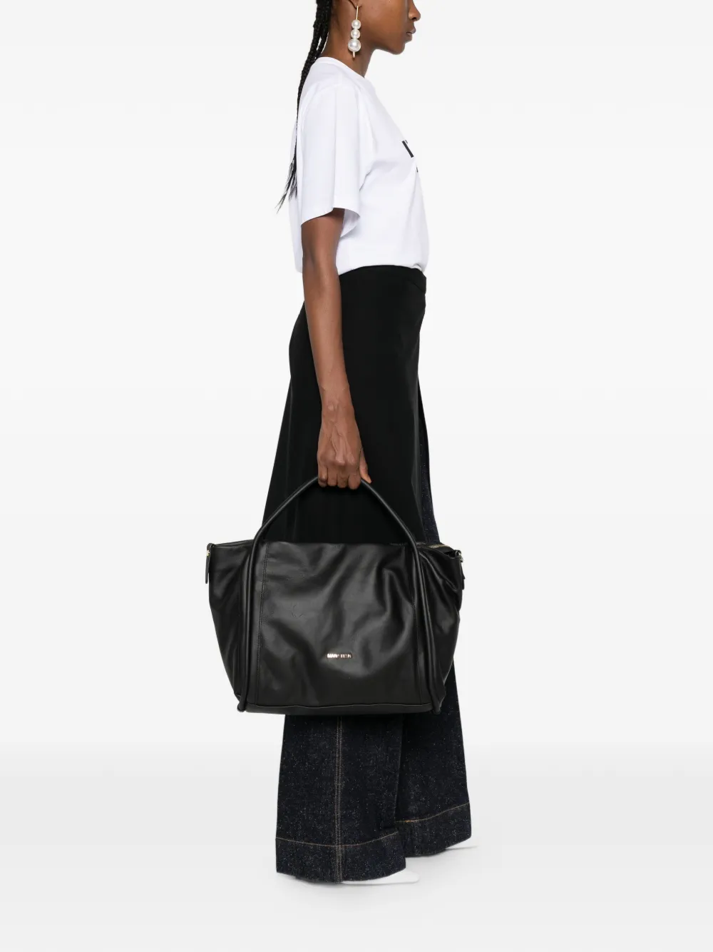 Marc Ellis LOLA-L-SA shopper met logodetail - Zwart