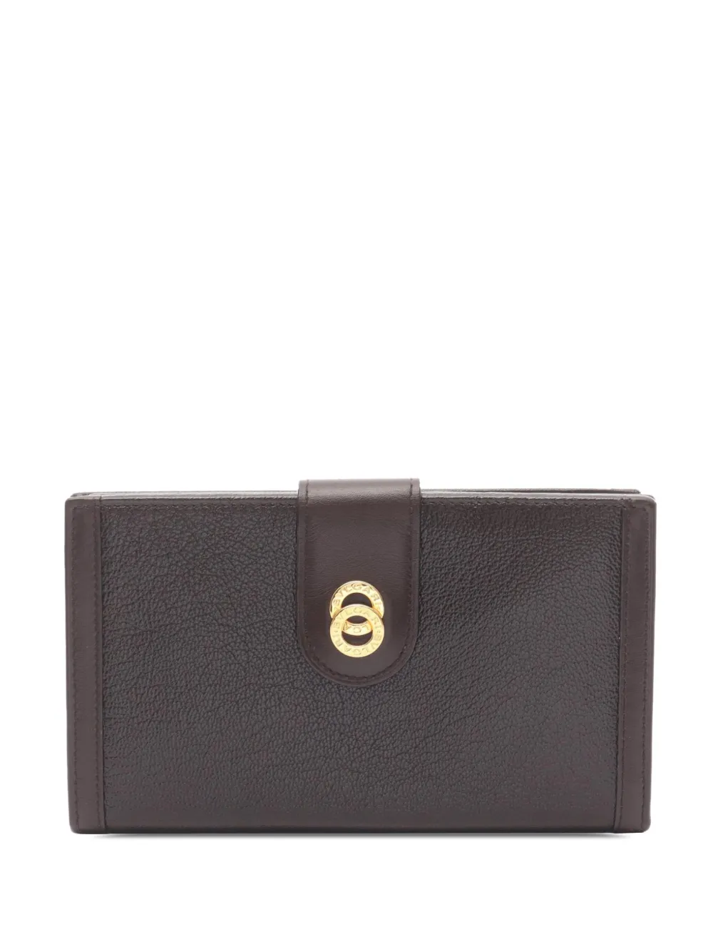 Bvlgari Pre-Owned 2010-2025 レザー ドッピオ トンド ウォレット 長財布 - ブラウン