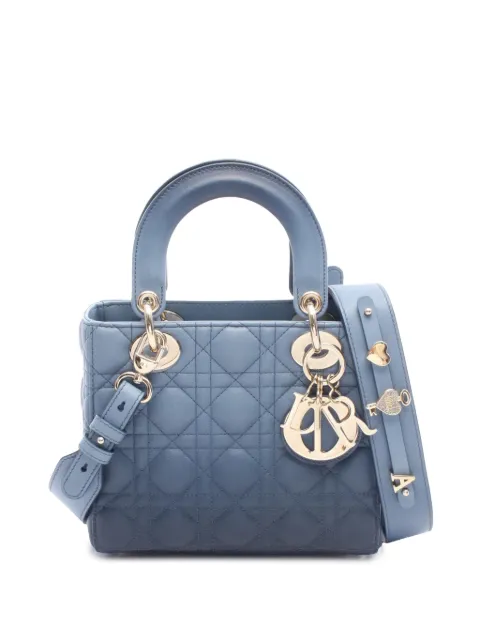 Christian Dior Pre-Owned bolsa de mano Cannage My ABCDior Lady Dior pequeña de piel de cordero 2010-2025