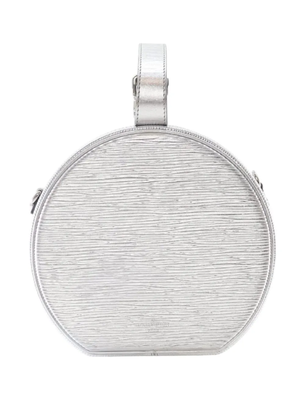 Pre-owned Louis Vuitton 2018 Epi Boite Chapeau Souple Mm Satchel In Silver