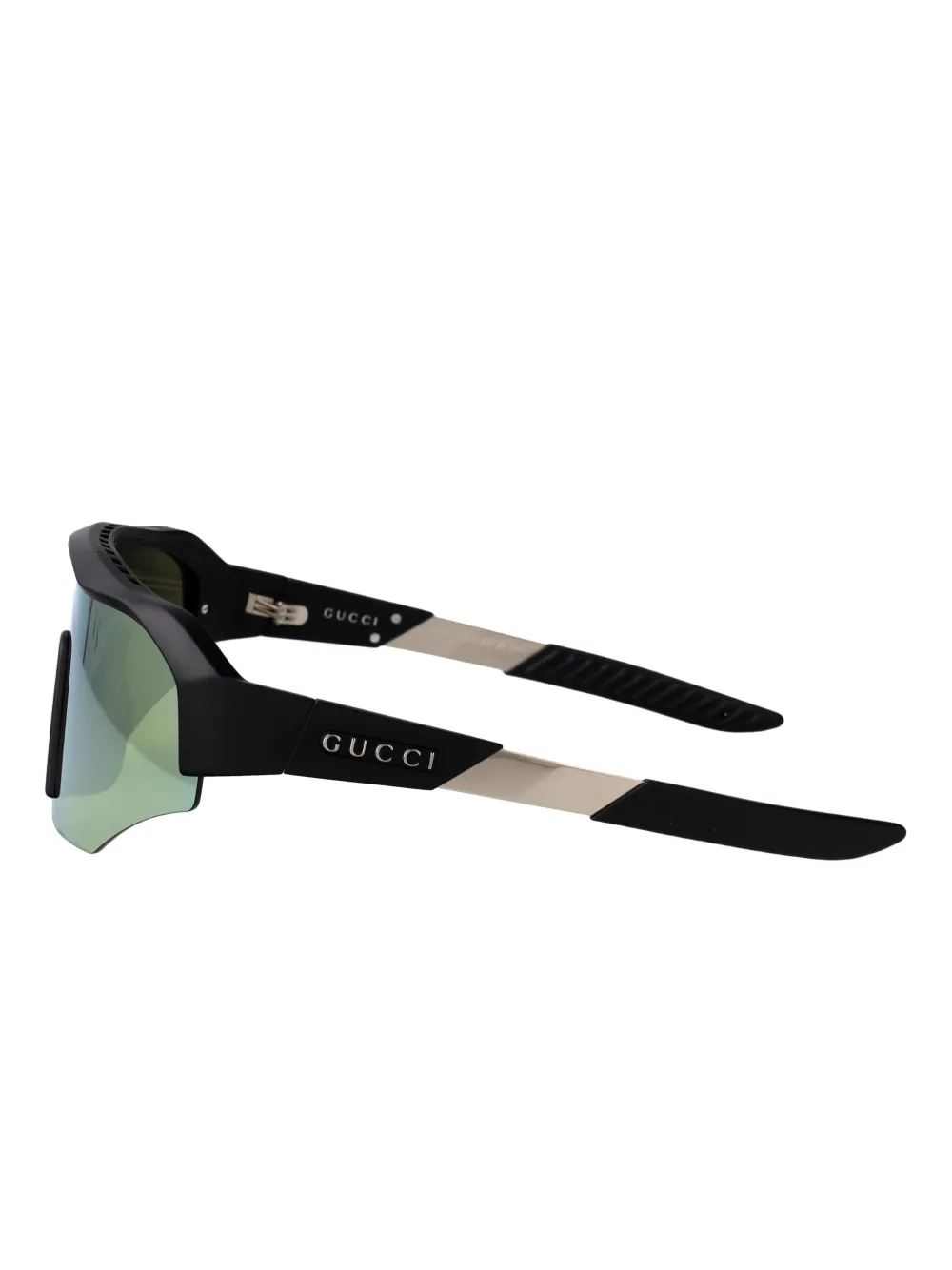 Gucci Eyewear Zonnebril met schild montuur Zwart