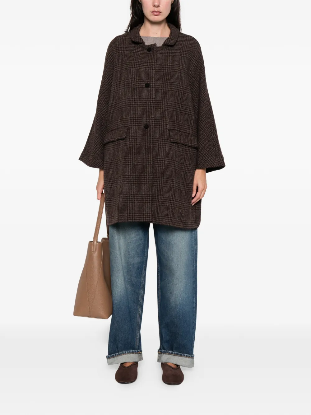 Daniela Gregis single-breasted check coat | Single Breasted Coats | Image 2