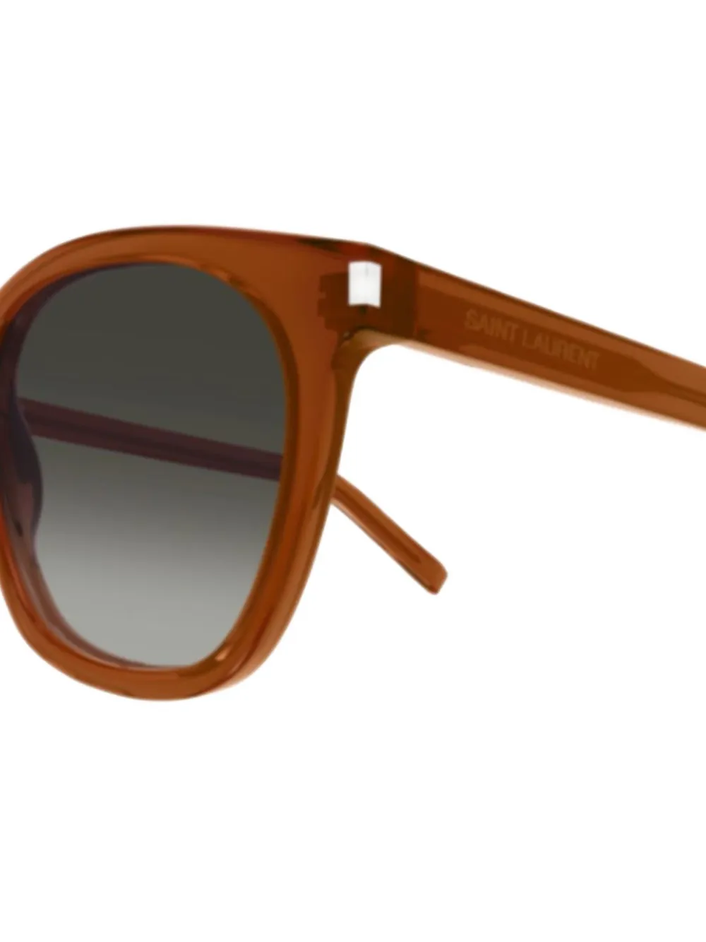 Saint Laurent Eyewear Zonnebril met vierkant montuur Bruin