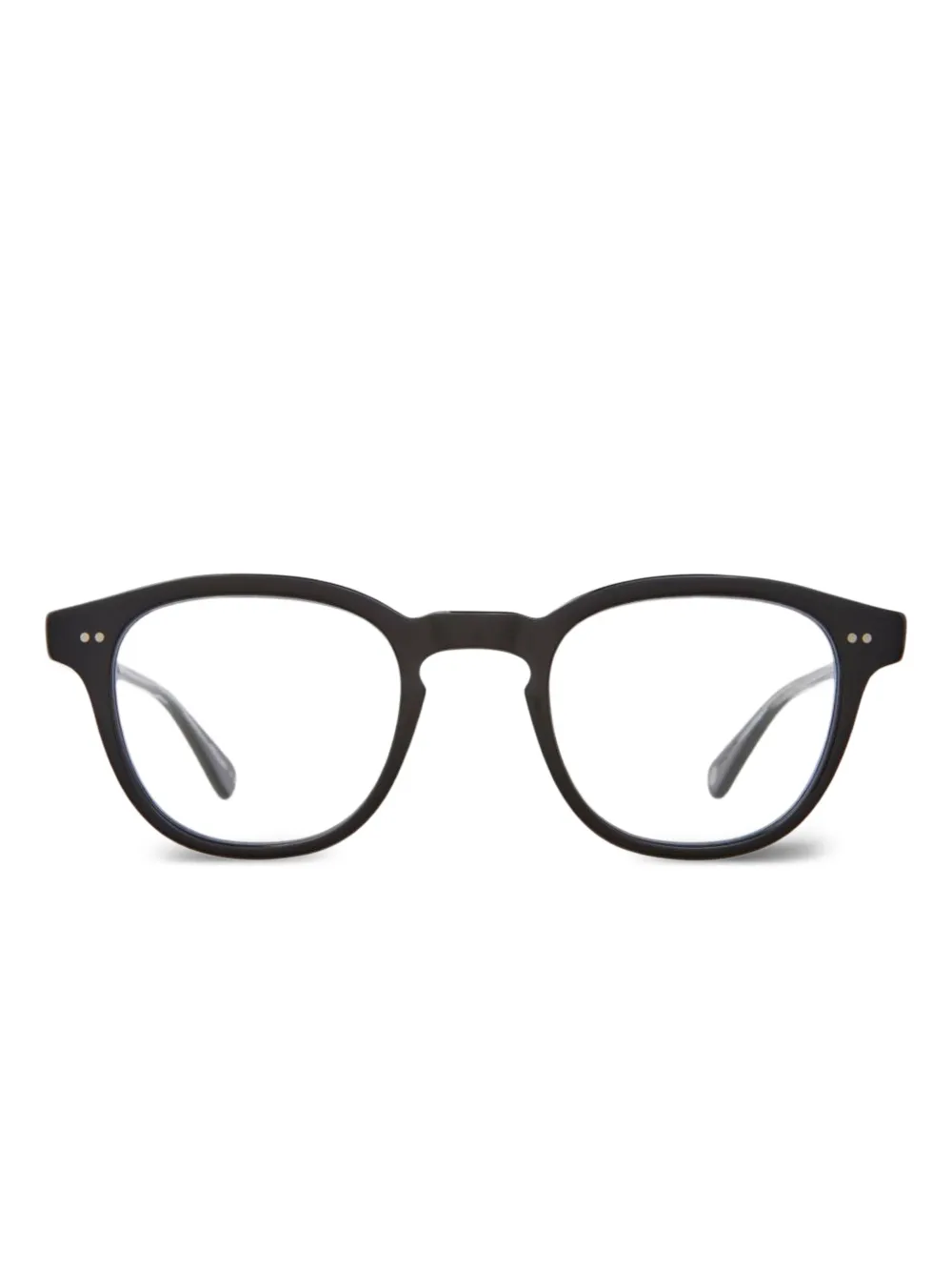 Garrett Leight Evan round-frame glasses | Black | Image 1