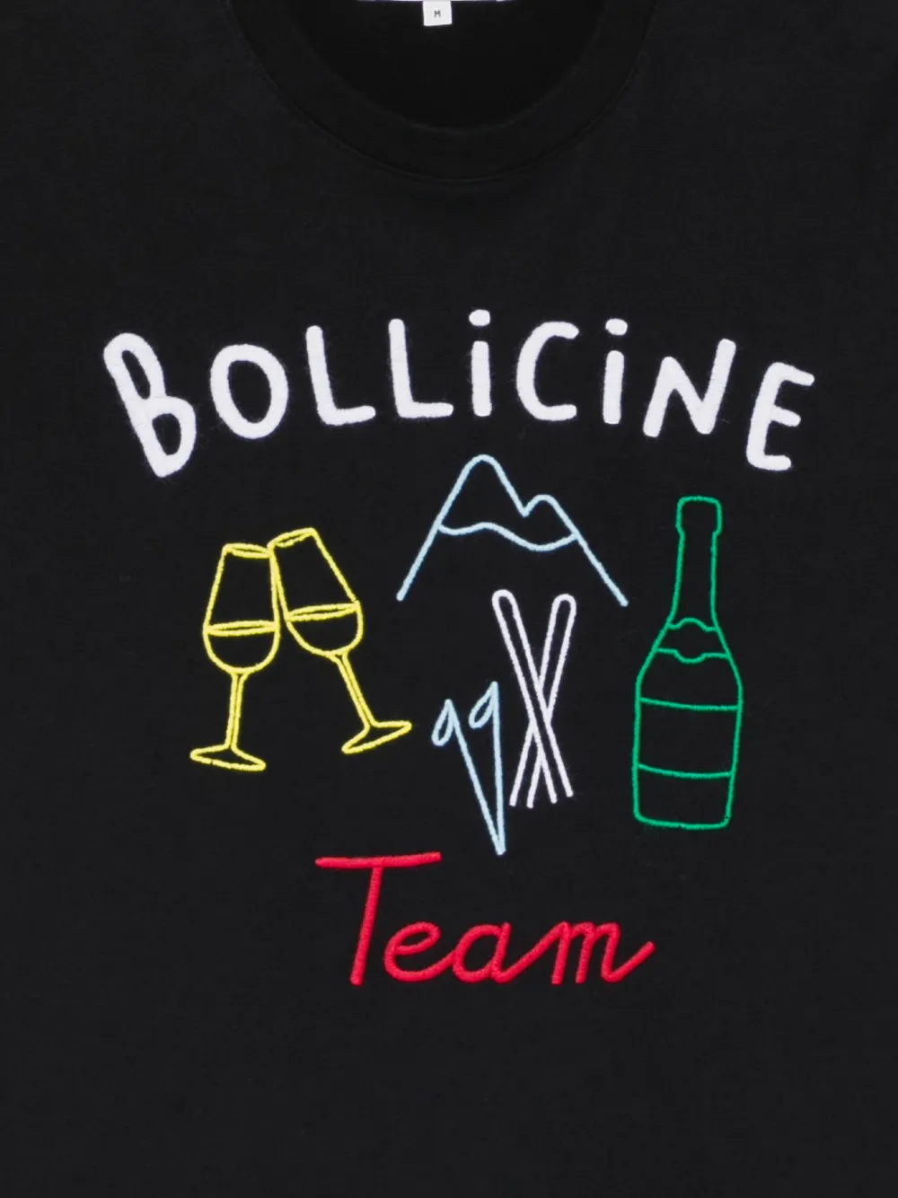 Mc2 Saint Barth Arnott Embroidered T-shirt In Black