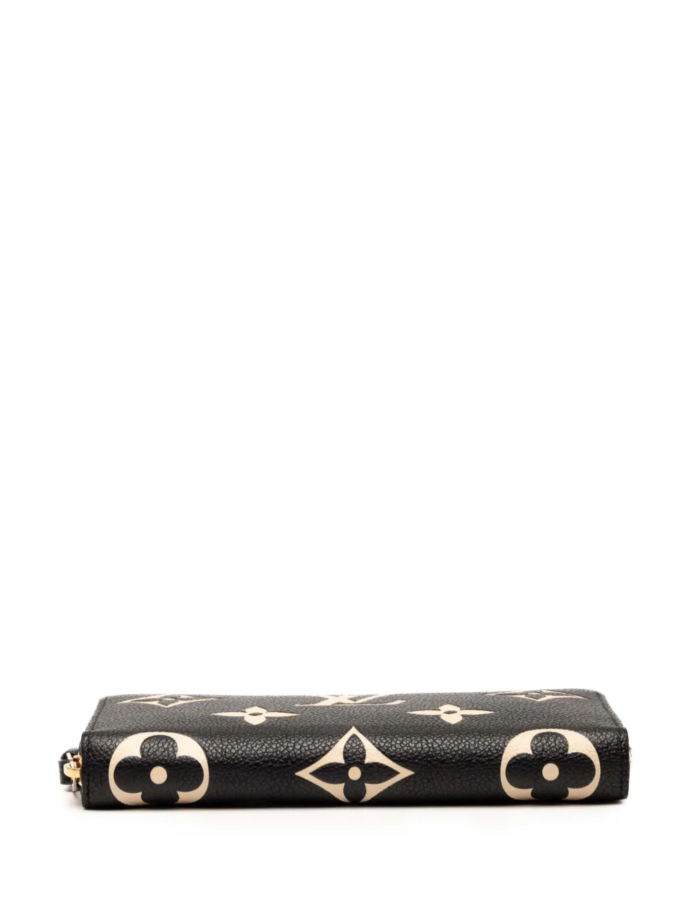 Click to view more detailed imagery on our partner's website Pre-owned Louis Vuitton 2021-2025 Monogram Empreinte Giant Bicolor Zippy Wallet Long Wallets In Black