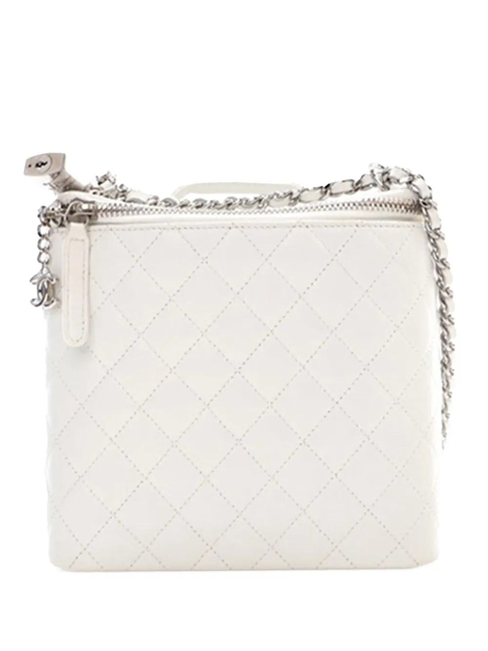 CHANEL Pre-Owned 2011 ラージ マトラッセ ラムスキン トップハンドル ジュエリーボックス ウィズチェーン