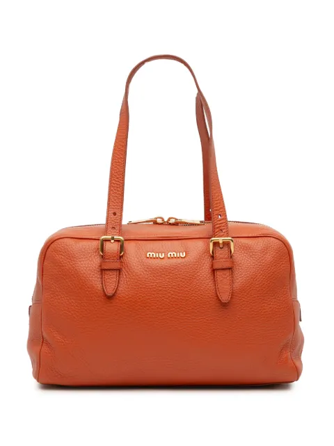 Miu Miu Pre-Owned 2010 Goatskin Madras Leather shoulder bag