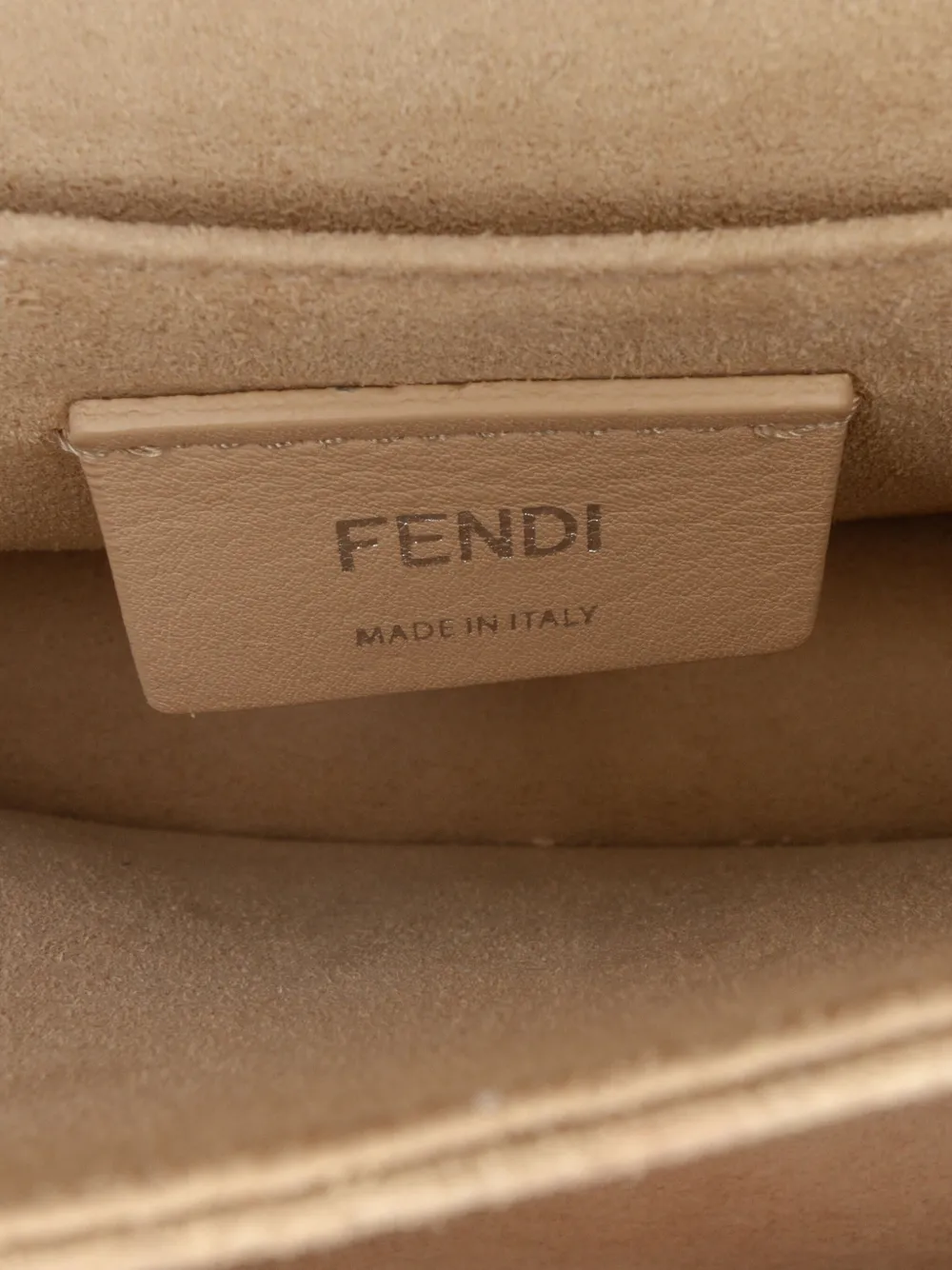 Pre-owned Fendi 2016-2025 Small Scalloped Leather Kan I Crossbody Bag In Pink