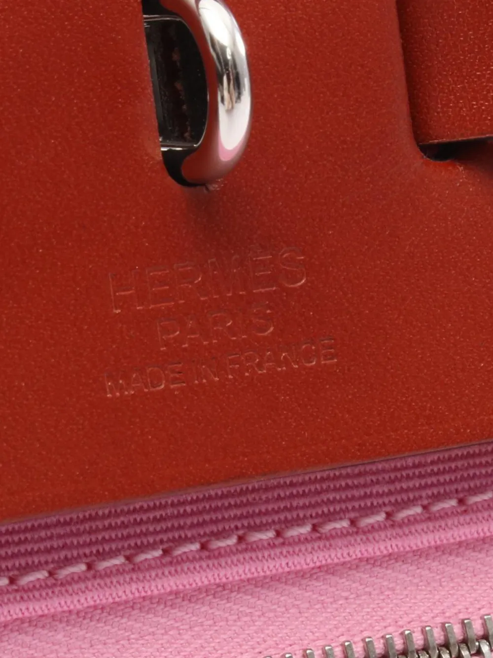 Pre-owned Hermes 2019 Toile Herbag Zip Pm Handbag In Pink