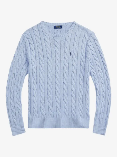 Polo Ralph Lauren cable-knit embroidered sweater