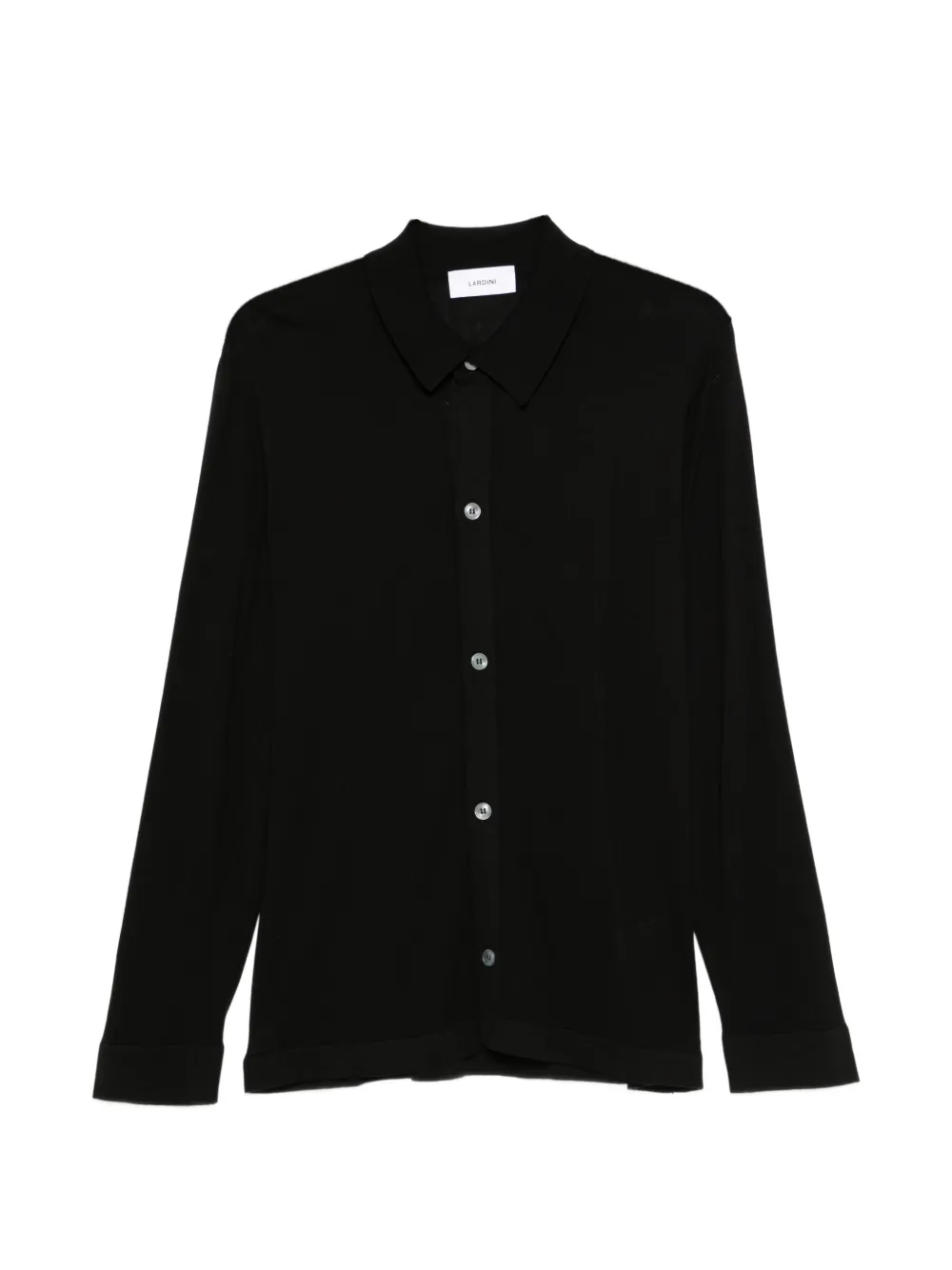 Lardini buttoned knitted shirt – Black