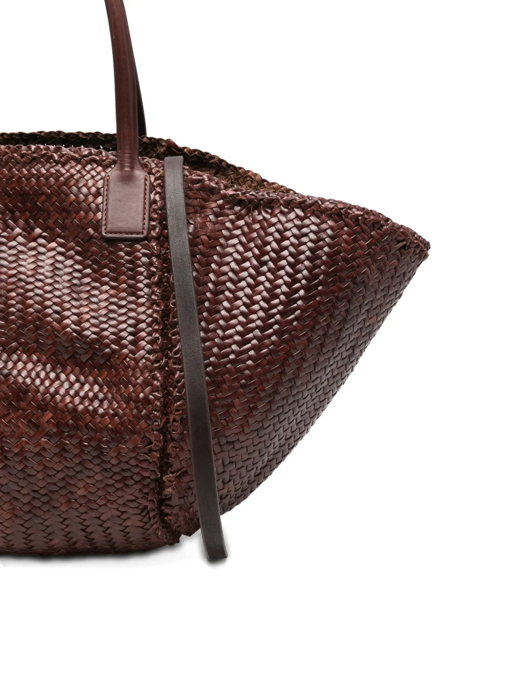 DRAGON DIFFUSION Teresa geweven leren shopper Bruin