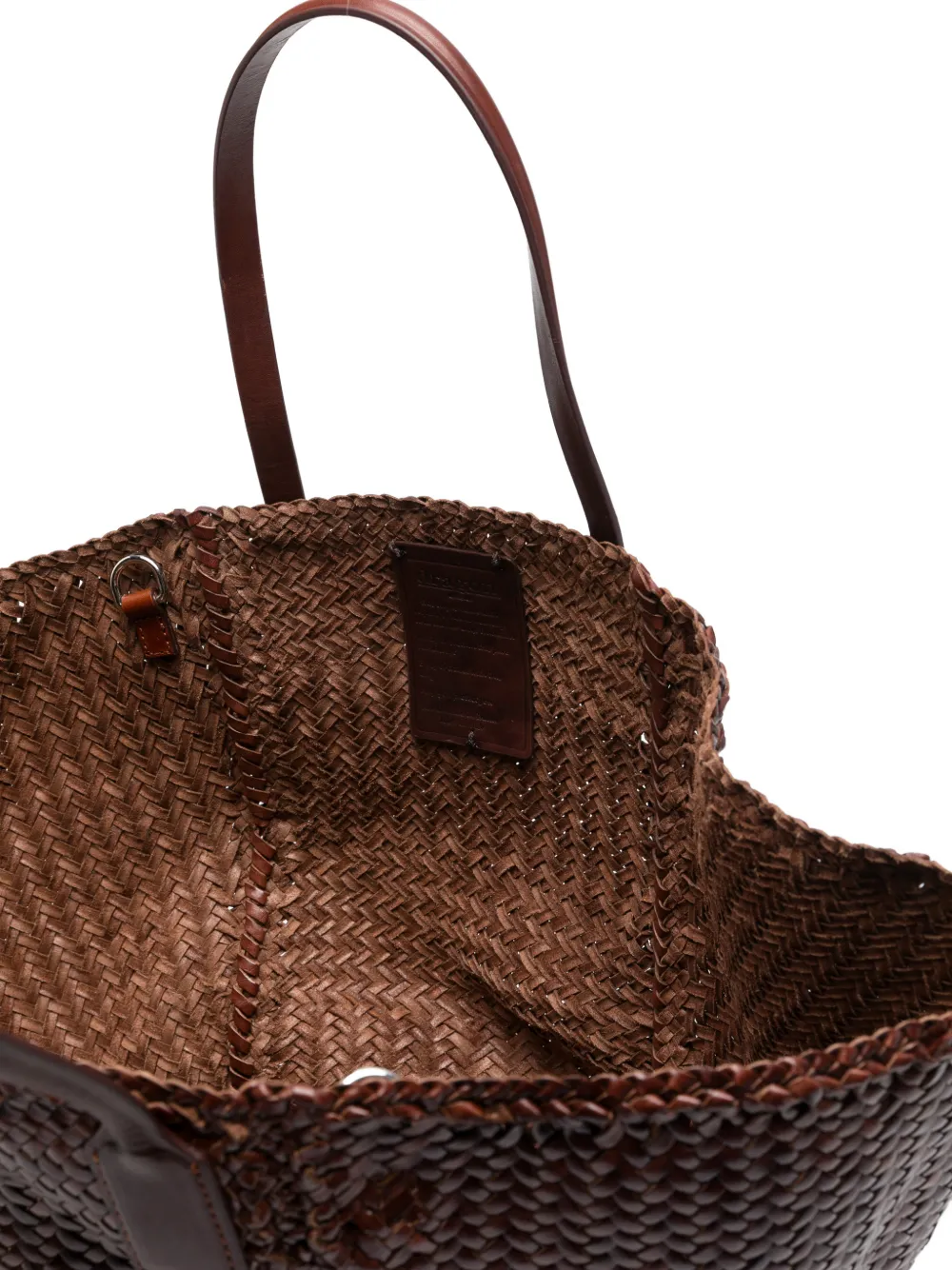 DRAGON DIFFUSION Teresa geweven leren shopper Bruin