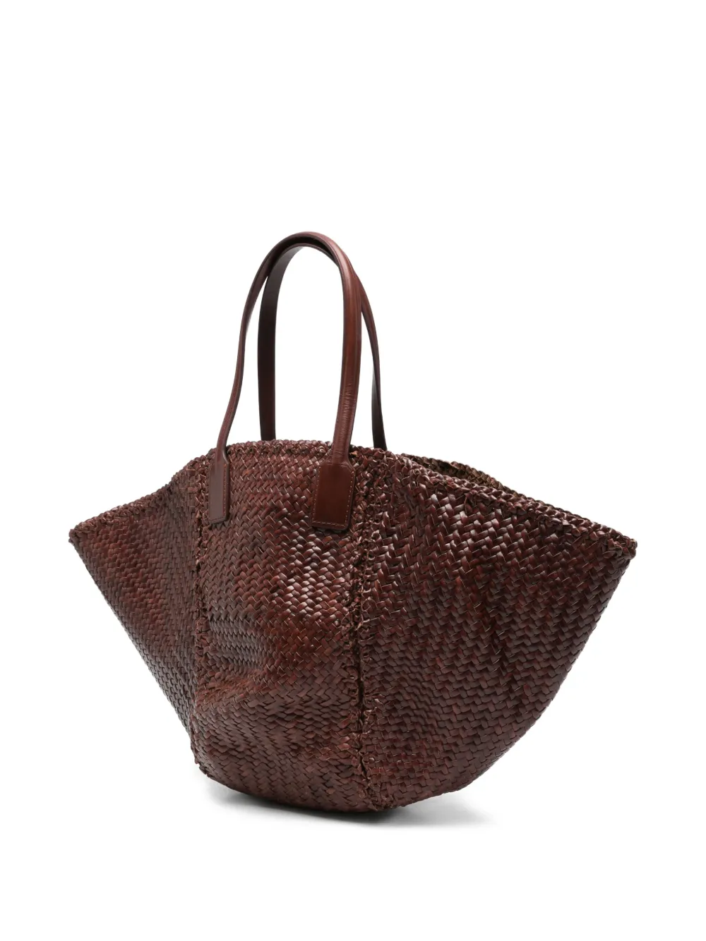 DRAGON DIFFUSION Teresa geweven leren shopper Bruin