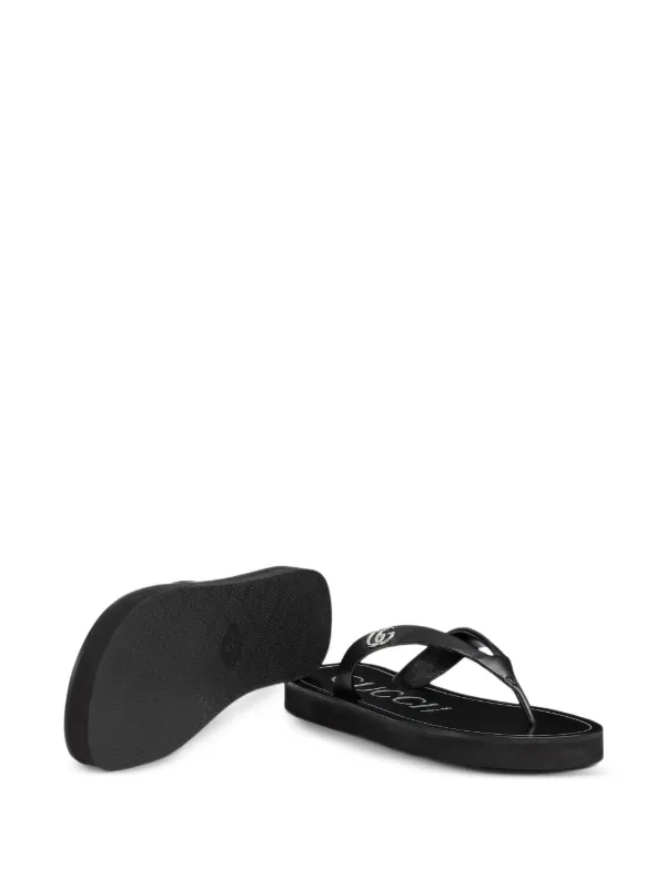 gucci ブラックロゴフラットシューズ Gucci Logo Flat Shoes | Black | FARFETCH