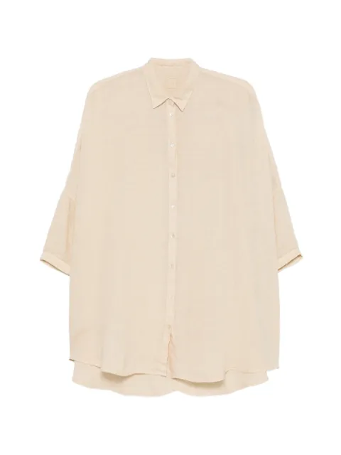 120% Lino top oversize con botones