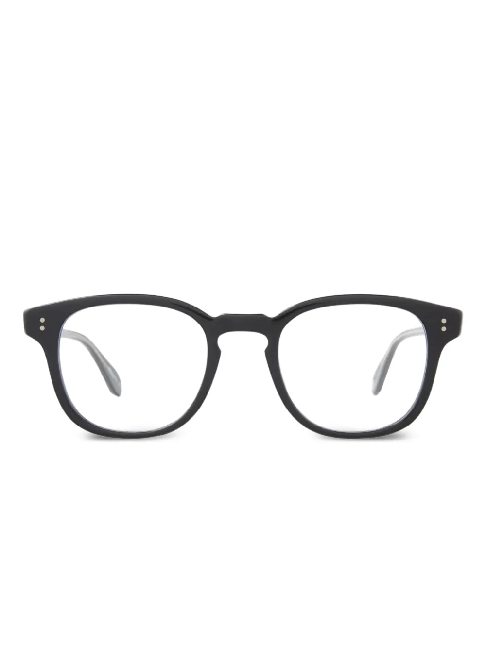 Garrett Leight Langley round-frame glasses | Black | Image 1