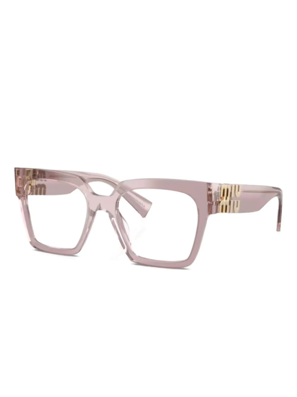 Miu Miu Eyewear logo square-frame glasses | Pink | Image 1