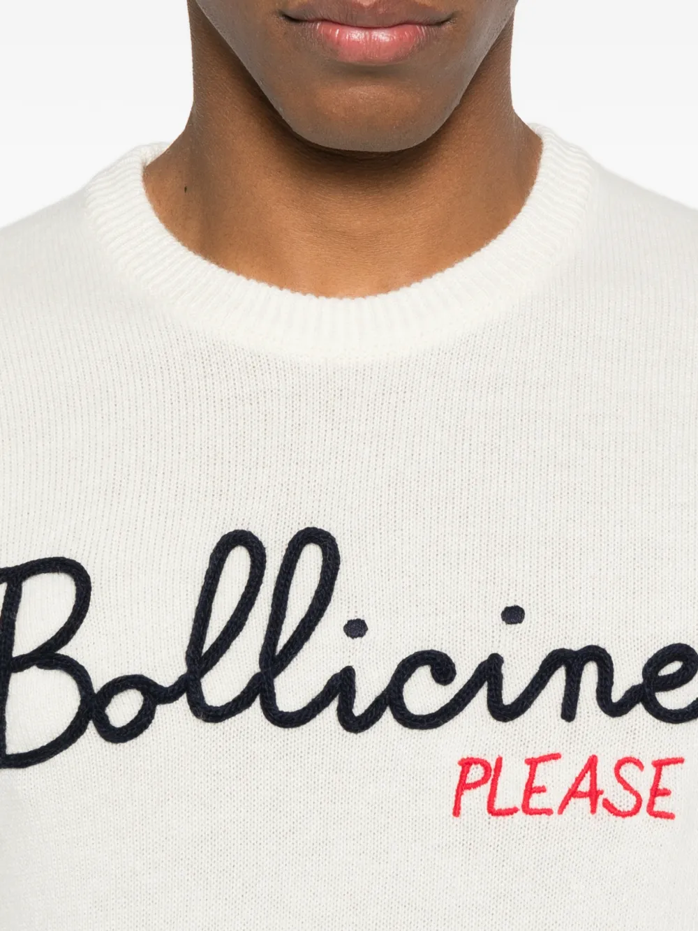 MC2 Saint Barth Trui met geborduurde reiger Wit