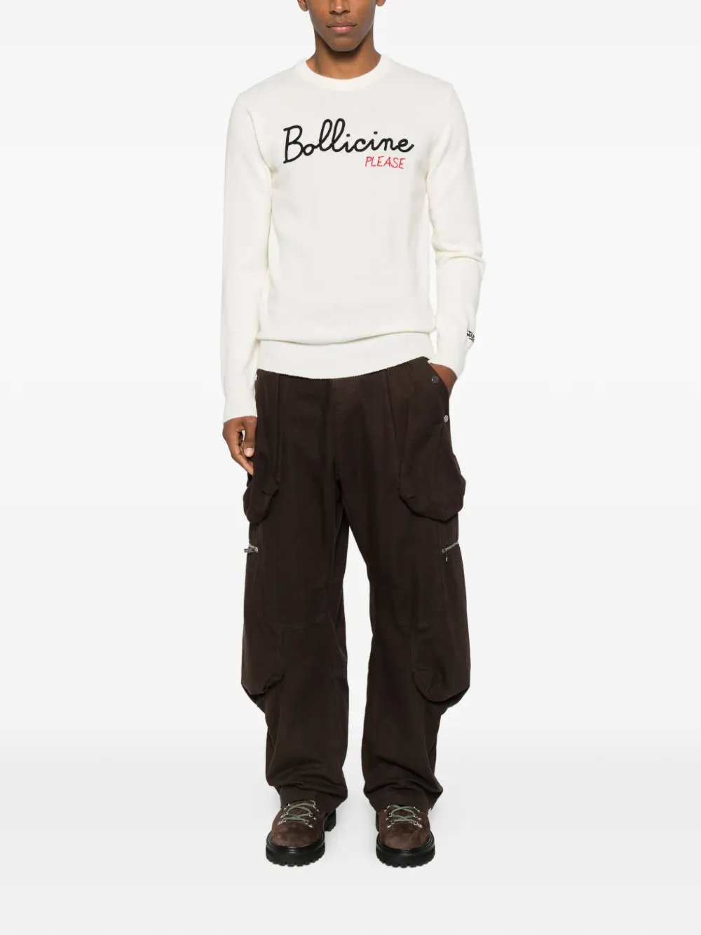 MC2 Saint Barth Heron embroidered sweater - Wit