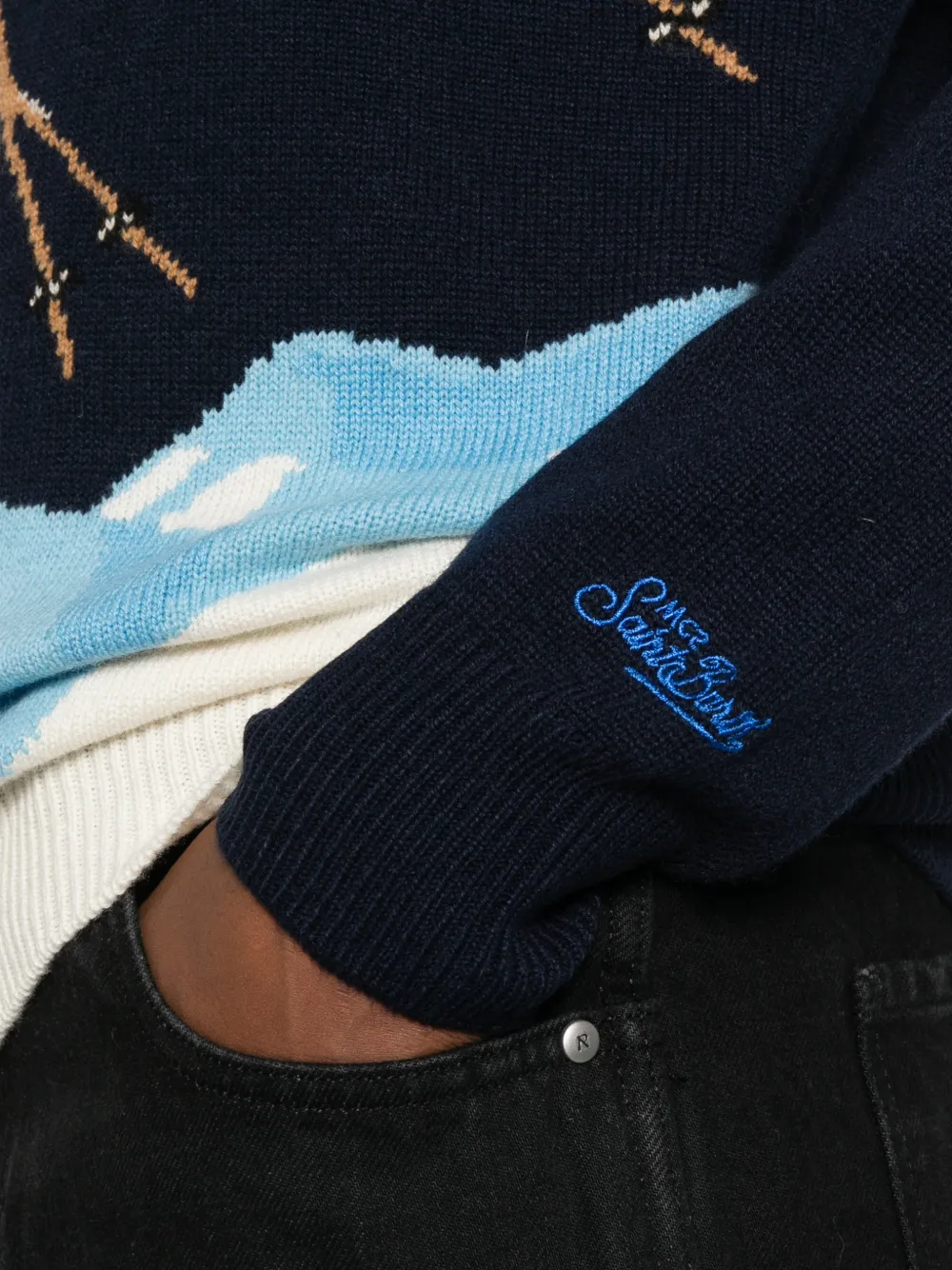 Mc2 Saint Barth Heron Sweater In Multi