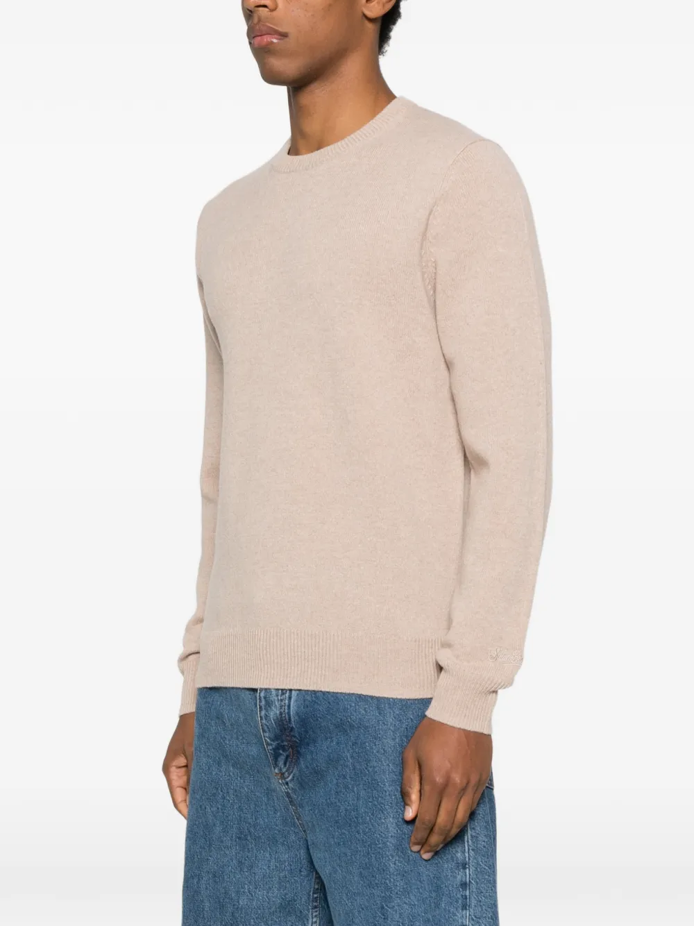 Mc2 Saint Barth Regent Crew Neck Sweater In Neutral
