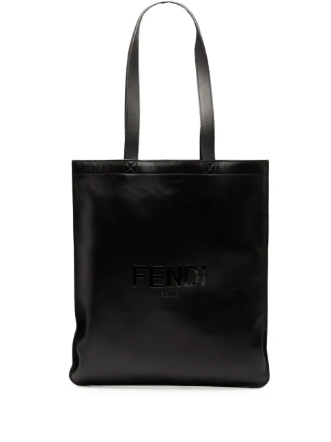 Fendi Pre-Owned 2019 Embossed Leather Logo Shopper tote bag