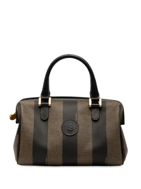 Fendi Pre-Owned 20th Century Pequin Coated Canvas boston bag