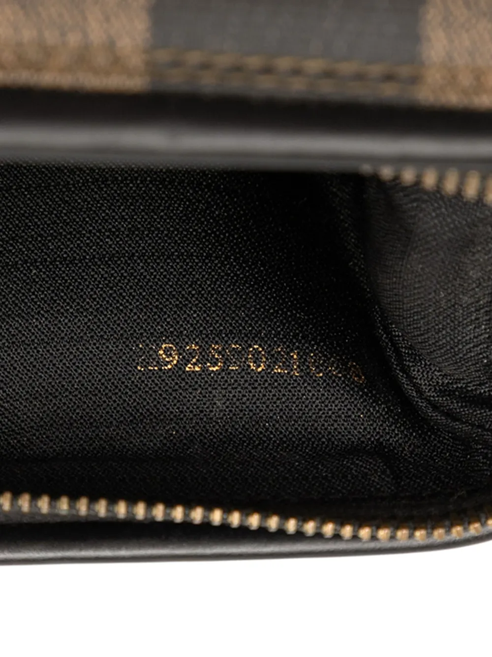 Pre-owned Fendi 20th Century Pequin Coated Canvas Boston Bag In Brown