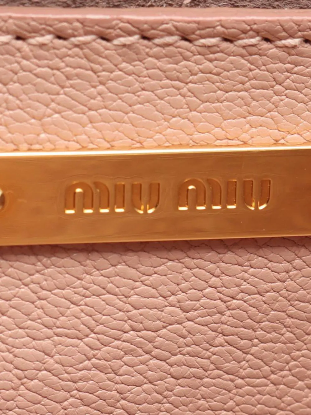 Pre-owned Miu Miu 2010-2025 Calfaskin Madras Shoulder Bag In Pink