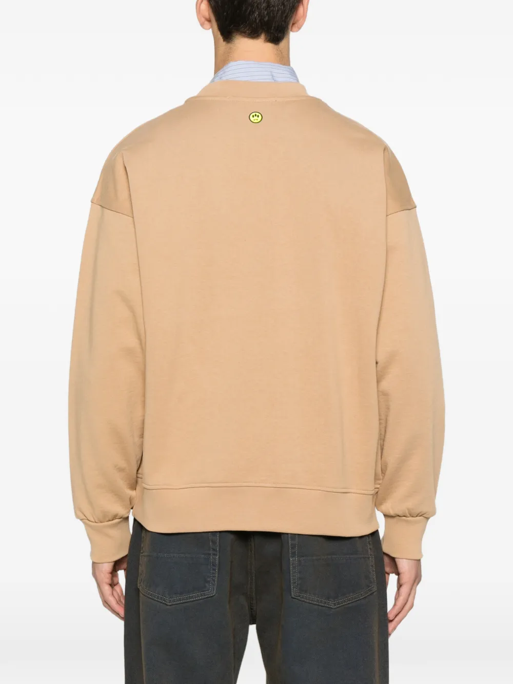 BARROW logo-detail long-sleeve sweatshirt Beige