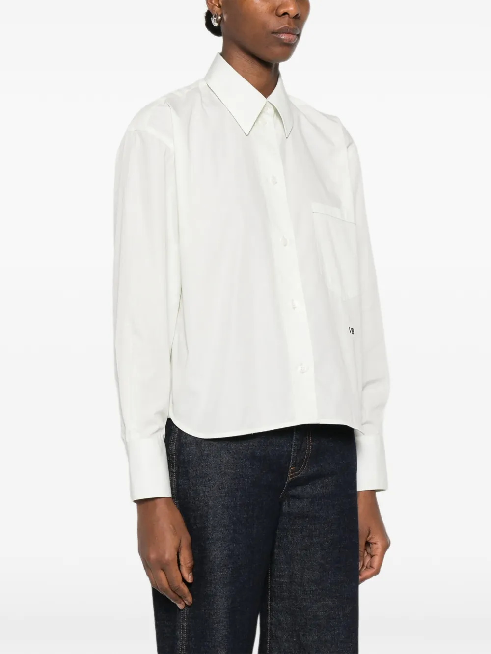 Victoria Beckham Katoenen blouse Groen