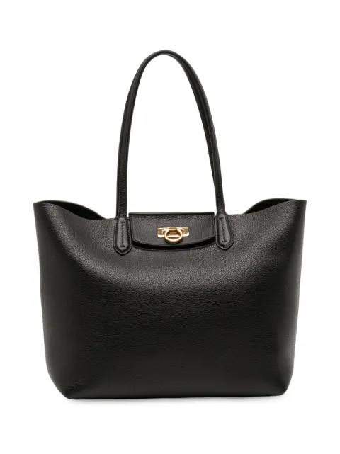 Ferragamo Pre-Owned 2022 Leather Gancini Travel tote bag