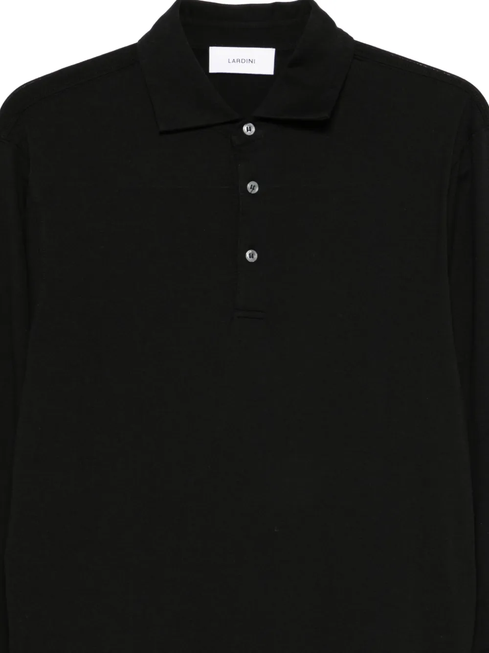 Lardini Poloshirt met lange mouwen Zwart