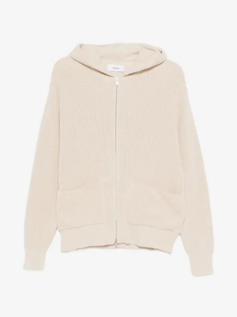 Lardini hooded zip-up cardigan