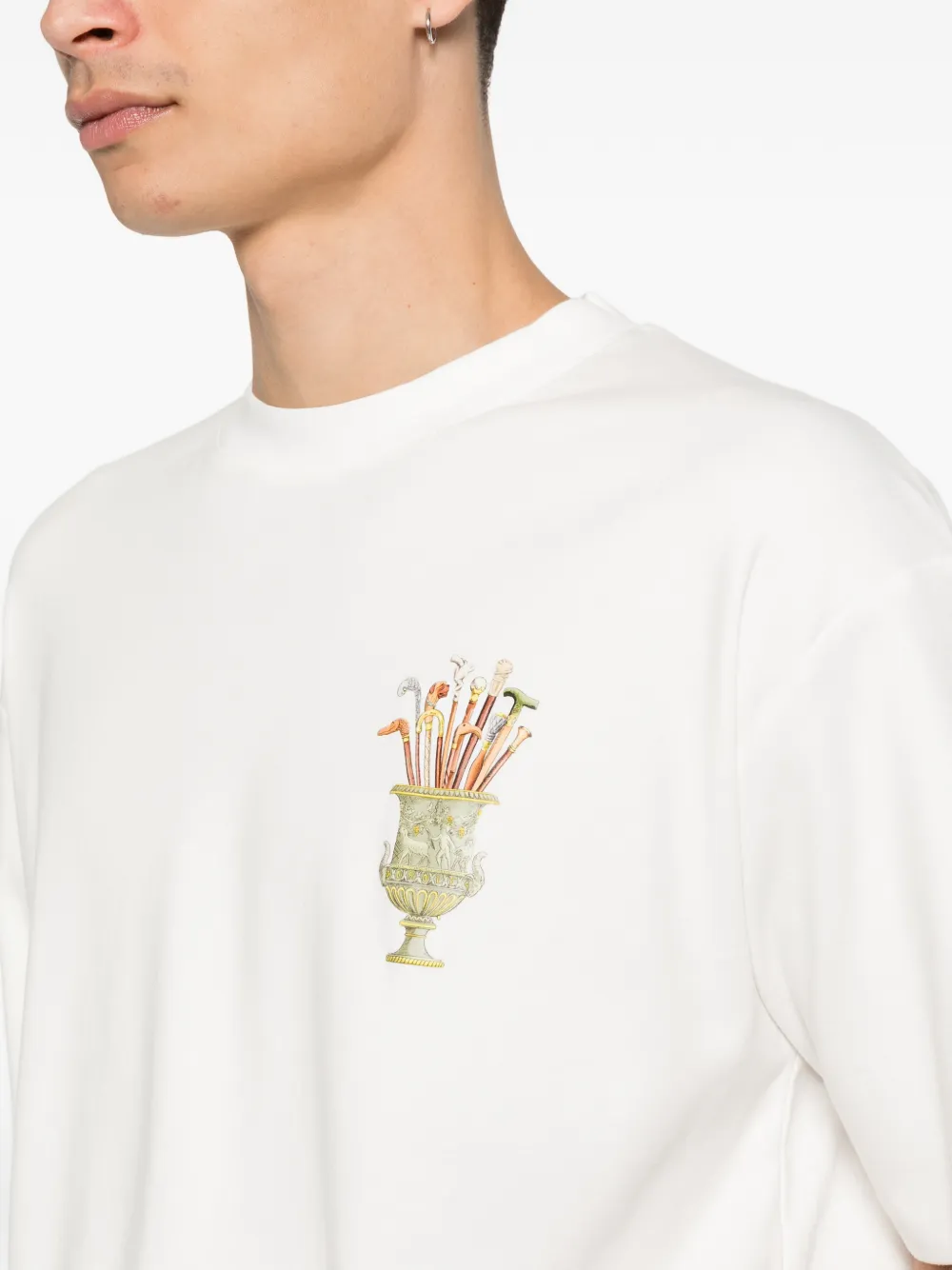 Drôle De Monsieur Cannes T-shirt met print Wit