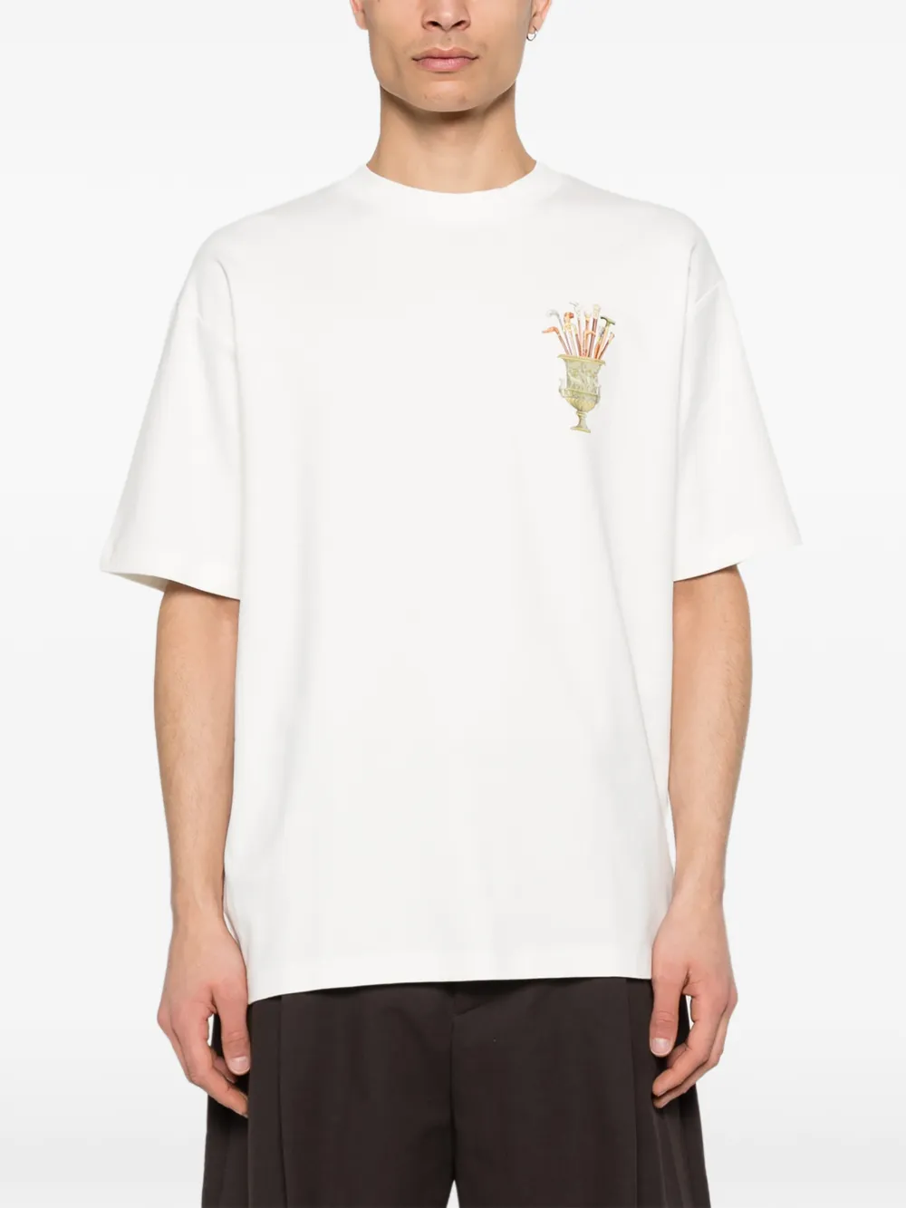 Drôle De Monsieur Cannes T-shirt met print Wit