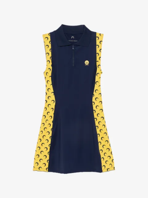 Marine Serre Moon-print sleeveless mini dress
