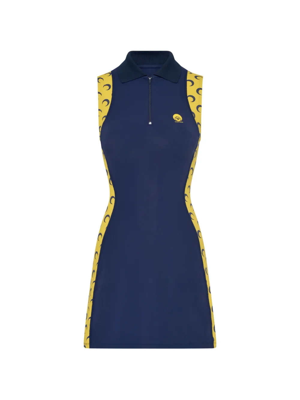 Marine Serre Moon-print sleeveless mini dress