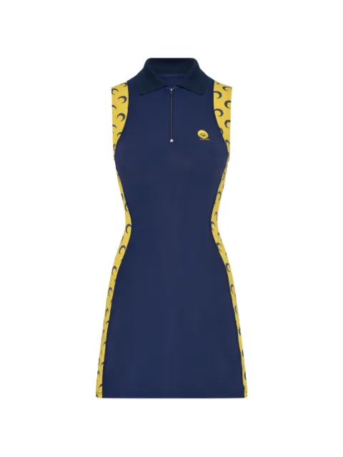 Marine Serre Moon-print sleeveless mini dress