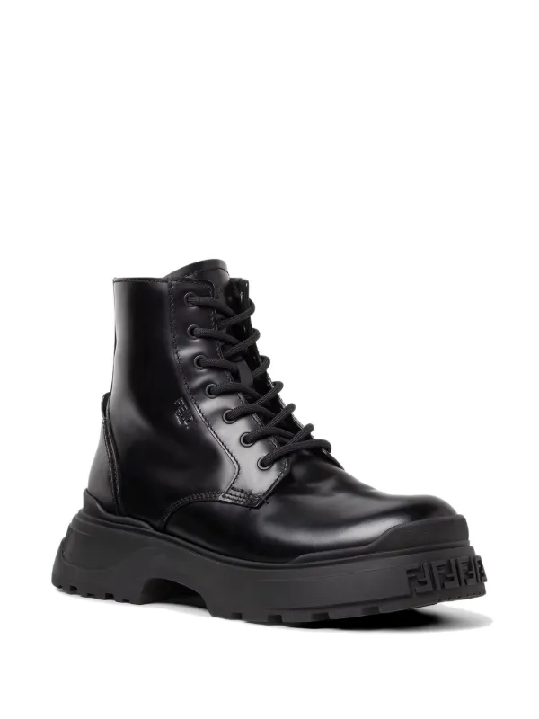FENDI Leather Boots | Black | FARFETCH JO