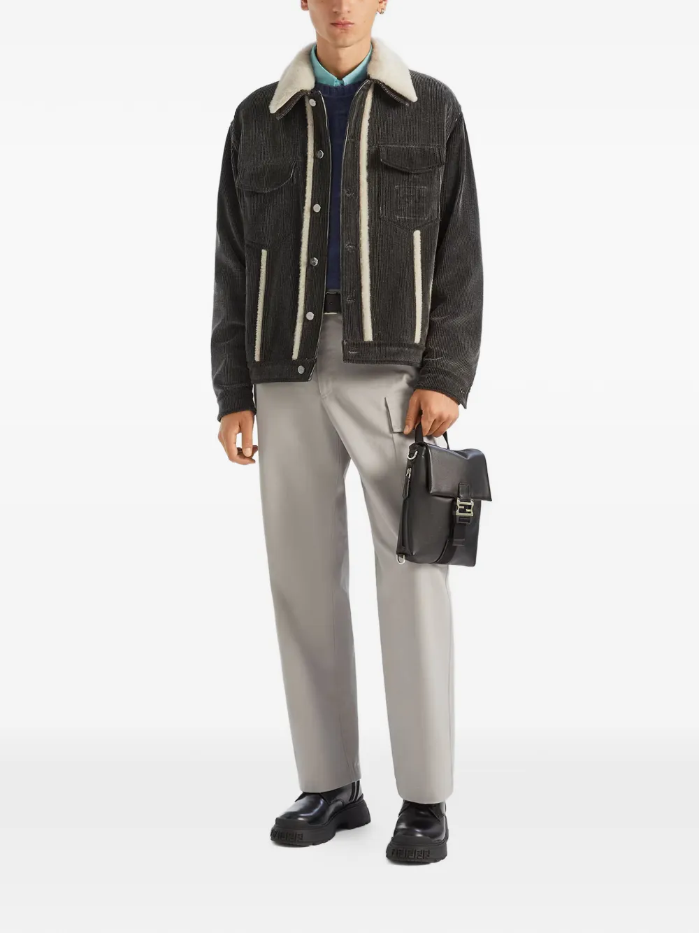 FENDI Leren laarzen Zwart