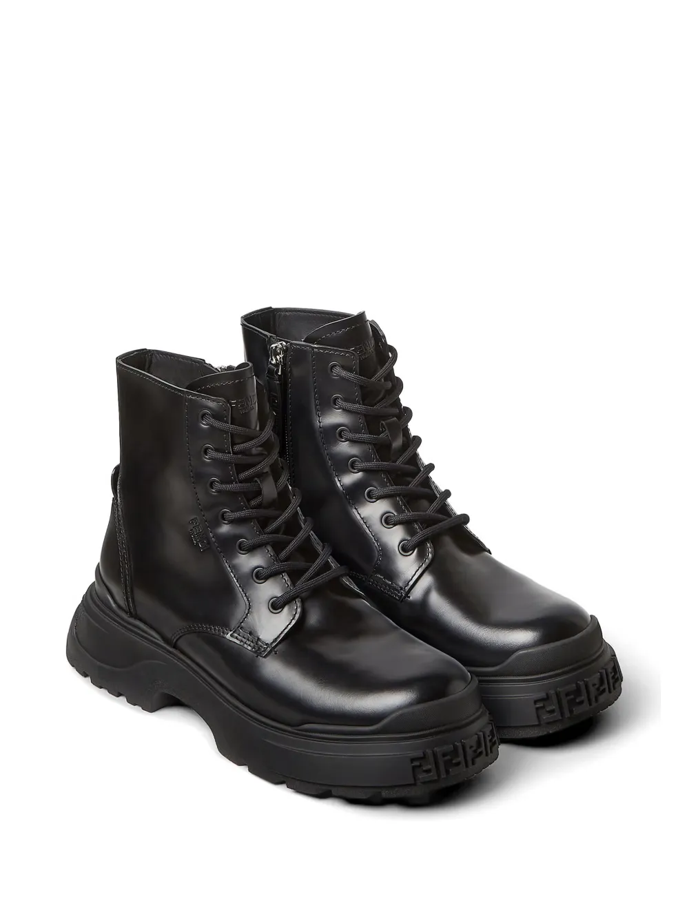 FENDI Leren laarzen Zwart