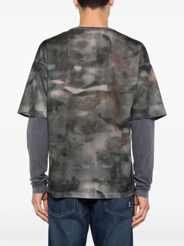 Diesel Perforated long-sleeve T-shirt | Grey | FARFETCH