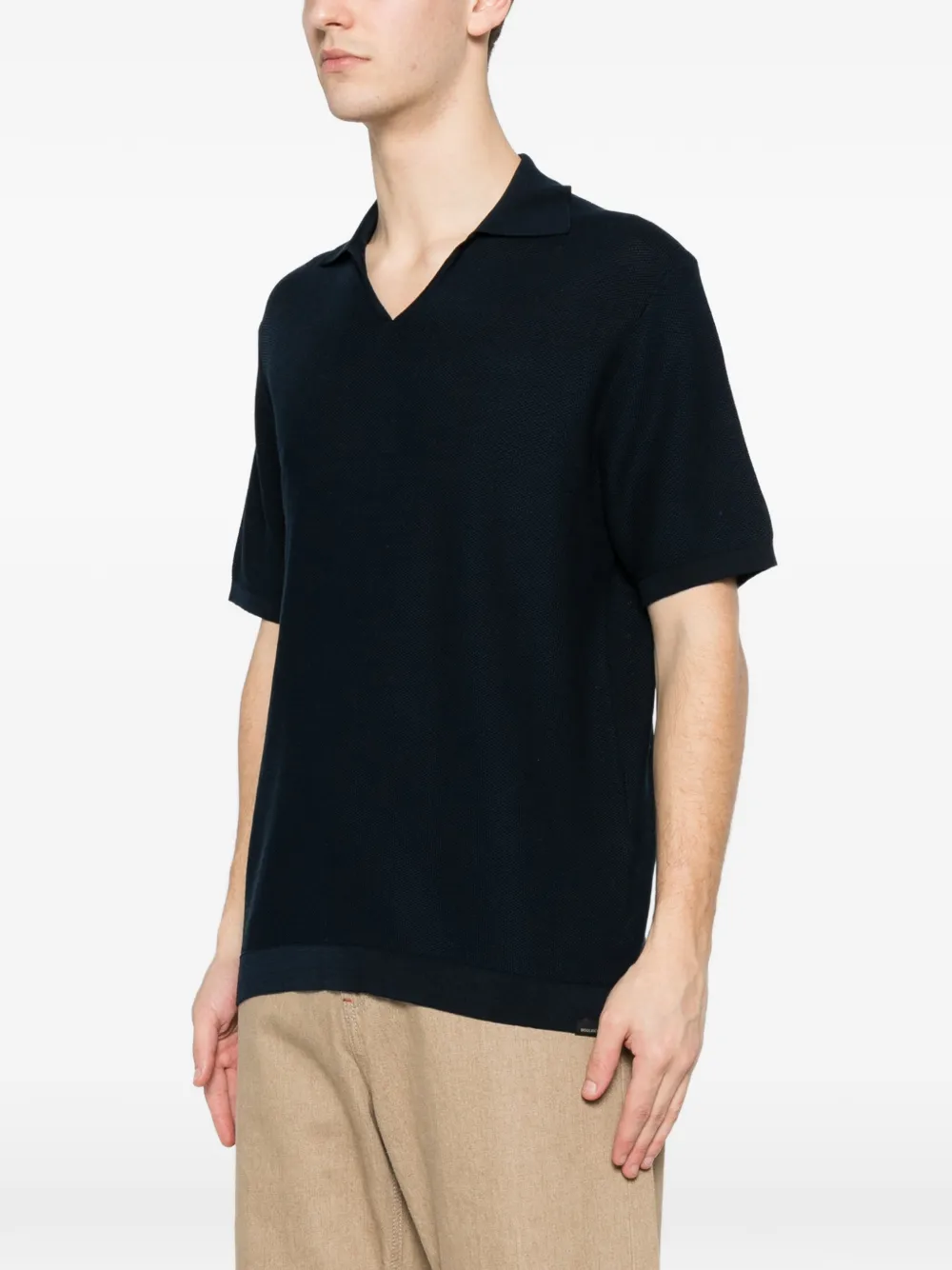  Woolrich V-neck Knitted T-shirt - Blue 