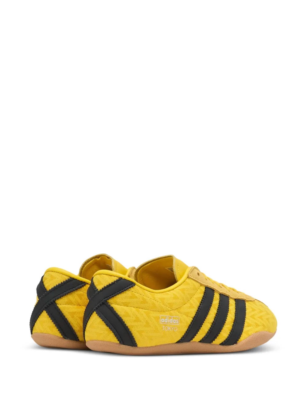  Adidas Tokyo Striped Flat Sneakers - Yellow 